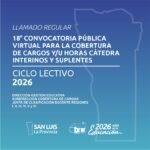 Publicaron la 18ª convocatoria para la cobertura de cargos docentes y horas cátedra 2026
